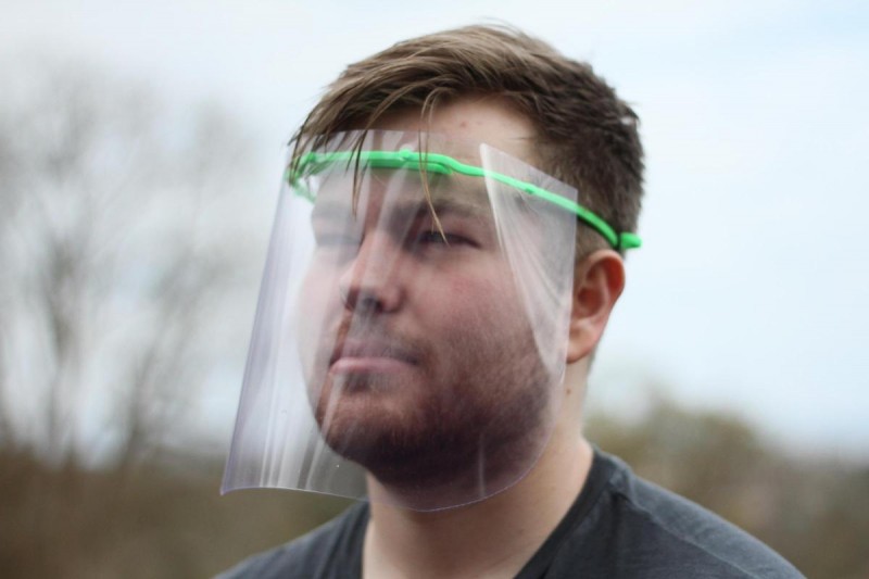 BU student uses 3D printer to create hundreds of face shields to